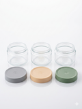 Glass Storage Jars with Silicone Lids – Set of 3 (Earth Tones)